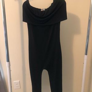 Black Fashion Nova Off The Shoulder Jumpsuit